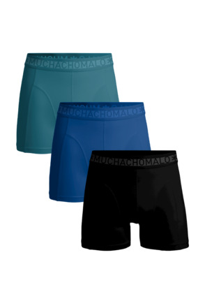 Heren 3-Pack Boxershorts Effen Black/Blue/Green