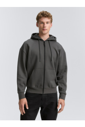 Relaxed fit sweatjack met capuchon