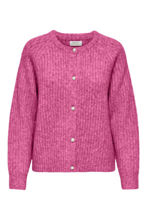 Regular Fit Crew Neck Long Sleeves (L/S) Gebreid vest met knoopsluiting, normale pasvorm voor herfst/winter