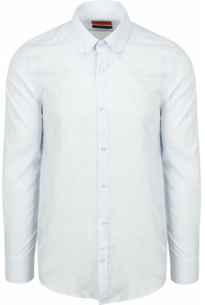 Suitable Overhemd Cotton Slub Lichtblauw