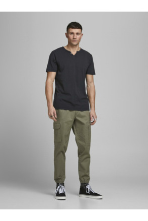 Slim Fit Split hals T-shirt (S/S)