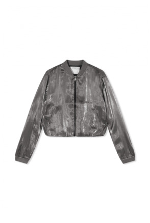 10DAYS Dames glanzende binnenjas bomber viscose polyester