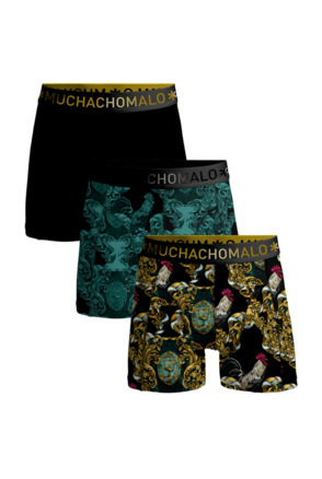 Heren 3-Pack Boxershorts Man Haan Print/Print/Black