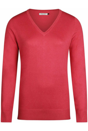 Steppin' Out Damestrui Cotton Cashmere V-hals Donkerroze