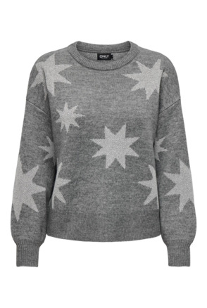 ONLROSIE LS O-NECK GLITTER KNT