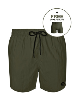 Jongens Zwembroek Effen ARMY GREEN
