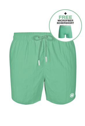 Jongens Zwembroek Effen Tealish Green