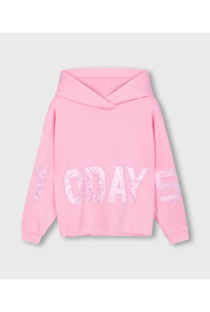 10DAYS Dames statement logo hoodie top katoen polyester