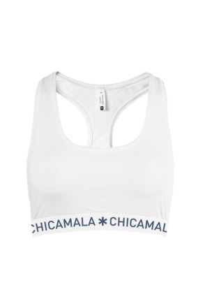 Meisjes 1-pack racer back effen White