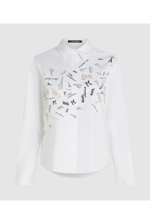 PARIS PRINT POPLIN BLOUSE