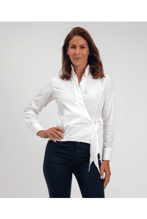 Julia Solid Wrap Shirt