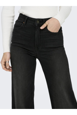 Wide Leg Fit Jeans met hoge taille en brede pasvorm en achterzakken