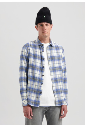 Dstrezzed Heren Flanellen Overhemd Stein