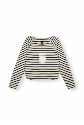 cropped icon sweater stripes