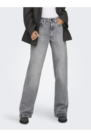 Wide Leg Fit Jeans met hoge taille en brede pasvorm en muntzakje