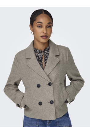 Spread Collar Long Sleeves (L/S) Omgekeerde jas met korte knoopsluiting