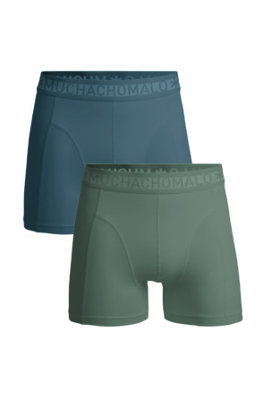 Heren 2-Pack Boxershorts Effen Green/Blue