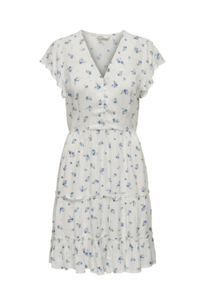 Regular Fit V-Neck CAP Sleeves (C/S) V-hals jurk met kapmouwen, geschikt voor dagelijks gebruik