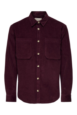 Ruimvallend Overhemd Kraag Lange Mouwen (L/M) Heren