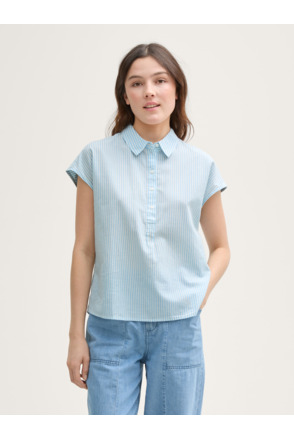 Henley shirt met streeppatroon