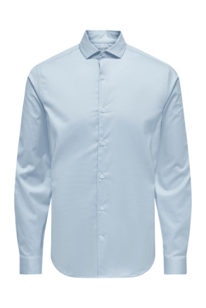 Slim Fit Overhemdkraag Lange Mouwen (L/M) Heren