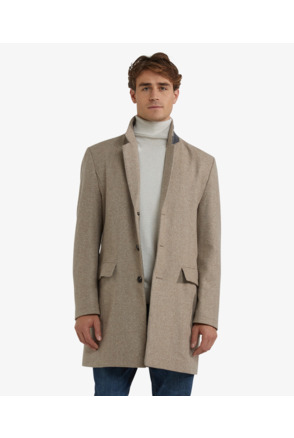 Twill Wool Coat Heren