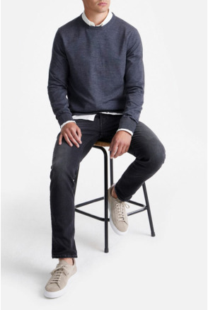 King Essentials The John Pullover Merino Antraciet