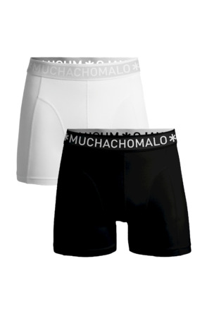 Heren 2-Pack Boxershorts Effen Black/White