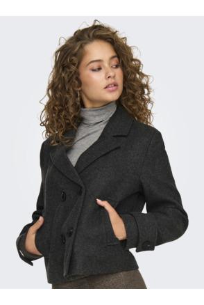 Spread Collar Long Sleeves (L/S) Omgekeerde jas met korte knoopsluiting