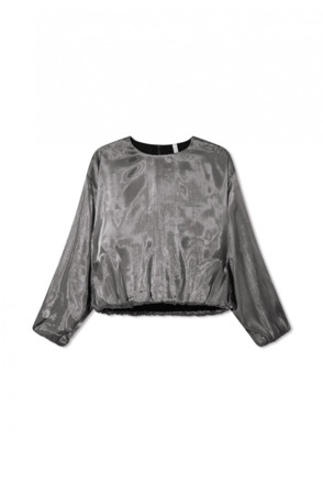 10DAYS Dames glanzende ballon blouse viscose polyester