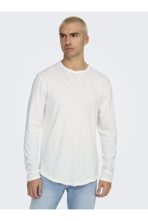 Lange lijn pasvorm O-hals lange mouwen (L/M) Heren