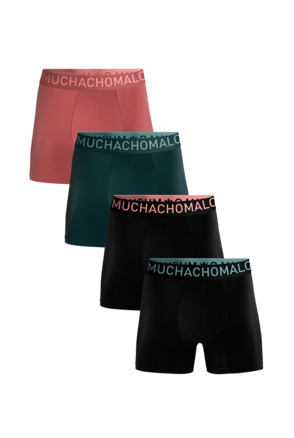 Heren 4-Pack Bamboe Boxershorts Effen Black