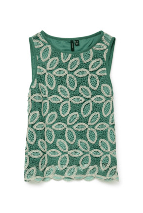 VMEIVISA S/L CROCHET SHORT TOP WVN