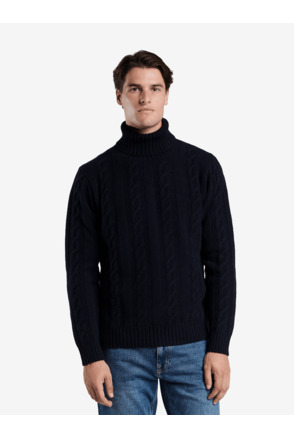 No Label Heren Trui Navy Yorkton Wol