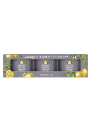 YC Black Tea & Lemon Filled Votive 3-Pack