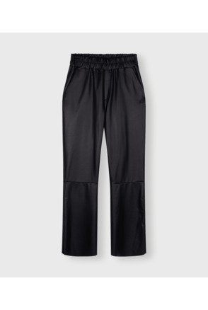 10DAYS Dames leren look wijde broek flared pants polyester elastaan