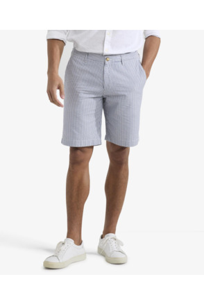 Striped Seersucker Short 100% Cotton Heren