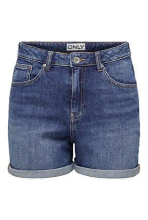 Regular Fit Regular fit denim shorts met riemlussen