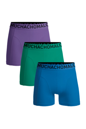 Heren 3-pack Boxershorts Microvezel Effen Blue/Green/Purple