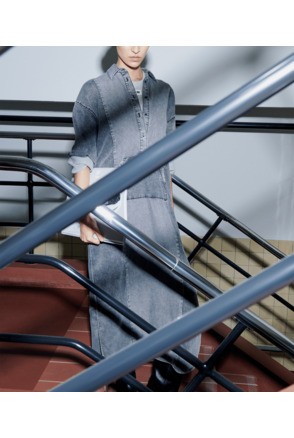 10DAYS Dames broek Billie dress jog denim katoenmix