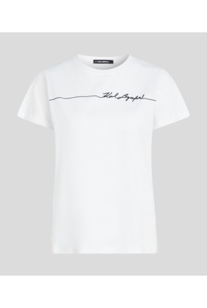 LINE SIGNATURE PRINT T-SHIRT