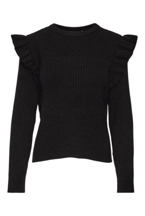 VMEMILIA LS O-NECK FRILL PULLOVER E