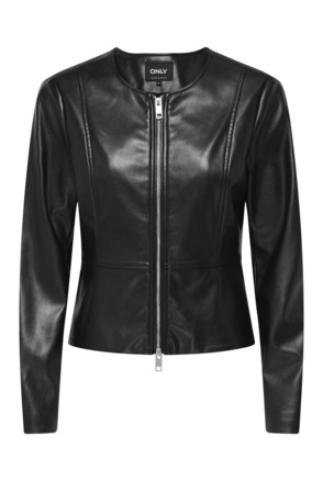 ONLY dames Biker Jacket leer zwart
