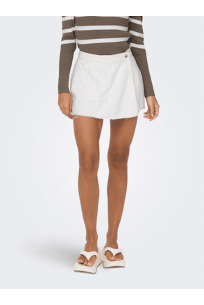 ONLTEXAS REG WHITE PUNCH DNM SKORT