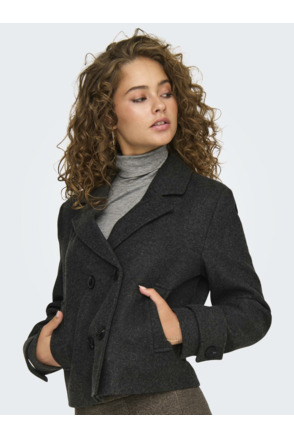 Spread Collar Long Sleeves (L/S) Omgekeerde jas met korte knoopsluiting