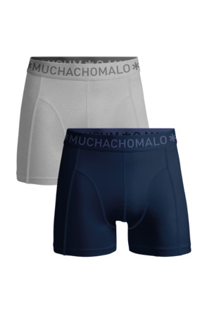 Heren 2-Pack Boxershorts Effen Blue/Grey
