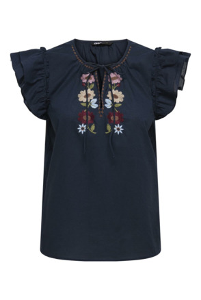 Regular Fit V-Neck Sleeveless (S/L) Top met V-hals en ruches voor dagelijks zon en zomerplezier