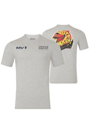 Red Bull Racing T-Shirt Grijs Max Helmet - Max Verstappen