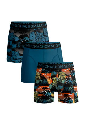Jongens 3-Pack Boxershorts Print/Print/Effen Print/Print/Blue