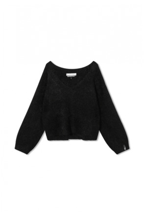 10DAYS Dames cropped V-hals trui alpaca